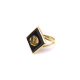 14K Onyx Grand Tour Micro Mosaic Ring Ring Kirsten's Corner Jewelry