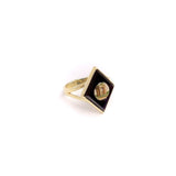14K Onyx Grand Tour Micro Mosaic Ring Ring Kirsten's Corner Jewelry