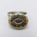 Victorian Sterling Silver Gilded Bight-cut Locket Pendant Kirsten's Corner Jewelry