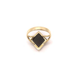 14K Onyx Grand Tour Micro Mosaic Ring Ring Kirsten's Corner Jewelry