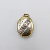 Victorian Sterling Silver Gilded Bight-cut Locket Pendant Kirsten's Corner Jewelry