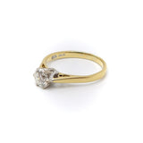 18K Gold & Platinum Vintage Solitaire Diamond Ring Ring Kirsten's Corner Jewelry