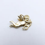 14K Yellow Gold Angel Charm pendant, Charm Kirsten's Corner Jewelry