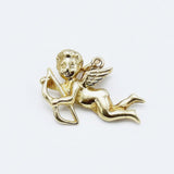 14K Yellow Gold Angel Charm pendant, Charm Kirsten's Corner Jewelry