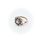 14K Gold Georgian Era Diamond Flower Ring Ring Kirsten's Corner Jewelry