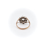 14K Gold Georgian Era Diamond Flower Ring Ring Kirsten's Corner Jewelry