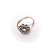 14K Gold Georgian Era Diamond Flower Ring Ring Kirsten's Corner Jewelry