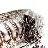 19th Century Indian Silver Repousse Oval Flower Box Box Kirsten's Corner Jewelry