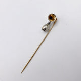 Antique 14K Gold Victorian Horn Stick Pin Brooches, Pins Kirsten's Corner Jewelry