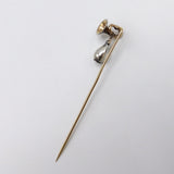 Antique 14K Gold Victorian Horn Stick Pin Brooches, Pins Kirsten's Corner Jewelry