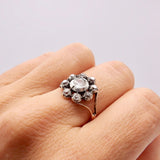 14K Gold Georgian Era Diamond Flower Ring Ring Kirsten's Corner Jewelry