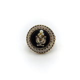 14K Etruscan Revival Mourning Ring w/ Onyx Disc & Pearl Grape Cluster Ring Kirsten's Corner Jewelry