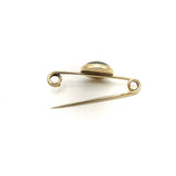 14K Gold Reverse Painted Essex Crystal Antelope Pin Brooch Kirsten's Corner