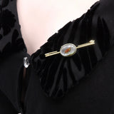 14K Gold Reverse Painted Essex Crystal of Sand Piper Pin Brooches, Pins Kirsten's Corner