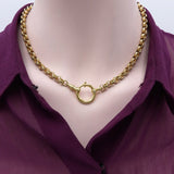 Victorian Belcher Link Pinchbeck Chain with GF Dog Clip & Spring Ring Kirsten's Corner