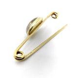 14K Gold Reverse Painted Essex Crystal of Sand Piper Pin Brooches, Pins Kirsten's Corner