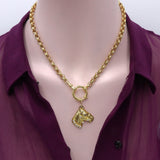 Victorian Belcher Link Pinchbeck Chain with GF Dog Clip & Spring Ring Kirsten's Corner