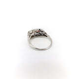 Art Deco 18K White Gold Diamond Ring Ring Kirsten's Corner Jewelry
