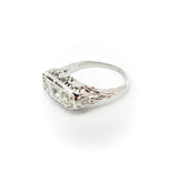 Art Deco 18K White Gold Diamond Ring Ring Kirsten's Corner Jewelry