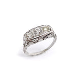 Art Deco 18K White Gold Diamond Ring Ring Kirsten's Corner Jewelry