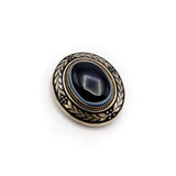 Victorian 9K Gold Banded Agate Bulls Eye Locket or Pendant Brooch Kirsten's Corner