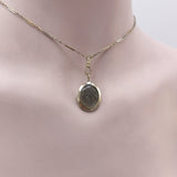 Early Victorian 14K Gold Enamel Flower Locket with Pearls & Ruby Pendant Kirsten's Corner