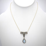 Vintage 14K Gold Diamond & Opal Necklace Necklace Kirsten's Corner Jewelry