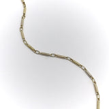 Vintage 18K Gold Handmade Spiral Bar Link Chain Chain Kirsten's Corner