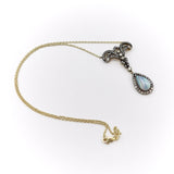 Vintage 14K Gold Diamond & Opal Necklace Necklace Kirsten's Corner Jewelry