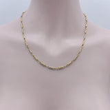 Vintage 18K Gold Handmade Spiral Bar Link Chain Chain Kirsten's Corner