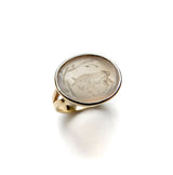 Signature 14K Gold Intaglio Ring of Bull Ring Kirsten's Corner
