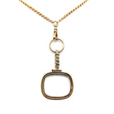 14K Gold Rare Georgian Quizzing Glass Magnifying Pendant with Snake Motif Objects of Virtue Kirsten's Corner Jewelry