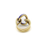 Vintage 14K Gold & Blue Enamel Lover's Knot Ring Ring Kirsten's Corner Jewelry