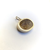 Hand Hammered 14K Gold Bezel Set Lion Intaglio Pendant Pendant, Charm Kirsten's Corner