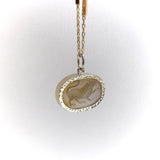 Hand Hammered 14K Gold Bezel Set Lion Intaglio Pendant Pendant, Charm Kirsten's Corner