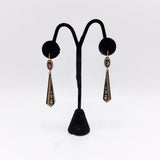 14K Gold Victorian Pique Geometric Dangle Earrings Earrings Kirsten's Corner