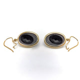 Victorian 14K Gold and Vulcanite Cameo Earrings Earrings Kirsten's Corner Jewelry