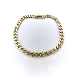 Vintage 18K Gold Graduated Curb Link Bracelet with Diamonds Bracelet Kirsten's Corner