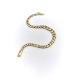 Vintage 18K Gold Graduated Curb Link Bracelet with Diamonds Bracelet Kirsten's Corner