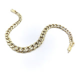 Vintage 18K Gold Graduated Curb Link Bracelet with Diamonds Bracelet Kirsten's Corner