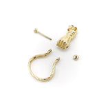 14K Gold Victorian Inspired Mechanical Hand Charm Holder Necklace Kirsten's Corner Jewelry