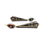 14K Gold Victorian Pique Geometric Dangle Earrings Earrings Kirsten's Corner