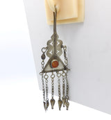 Tribal Hand-crafted 800 Silver & Carnelian Uzbekistan Earrings Earrings Kirsten's Corner Jewelry