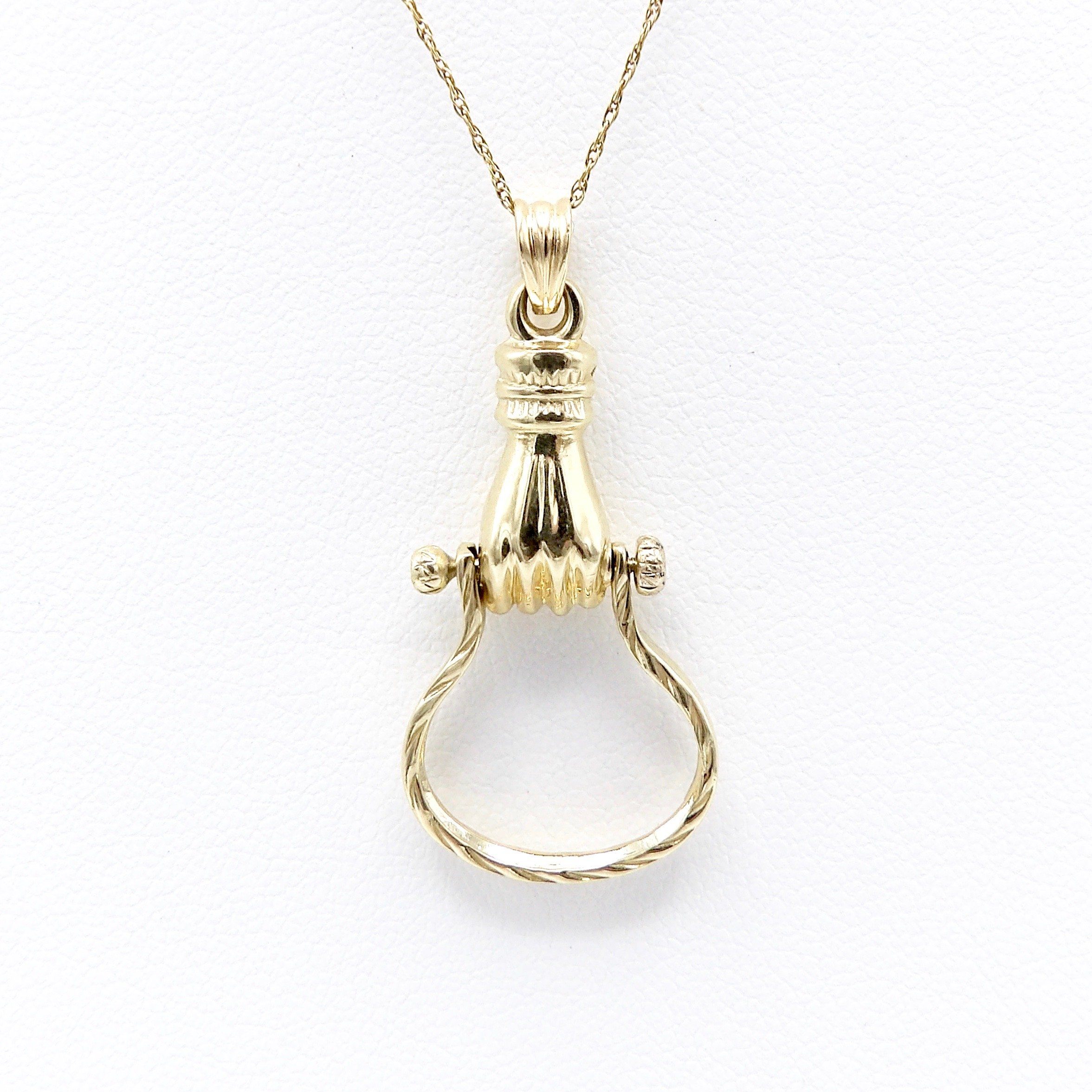 14K Gold Victorian Inspired Charm Holder I Kirsten s Corner