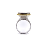 Mario Buccellati 18K White and Yellow Gold Signet Ring Ring Kirsten's Corner