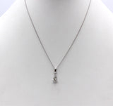 Signature Pear-Shaped Diamond Necklace with 18K Mount & 14K Gold Chain Necklace Kirsten's Corner