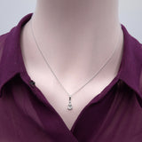 Signature Pear-Shaped Diamond Necklace with 18K Mount & 14K Gold Chain Necklace Kirsten's Corner