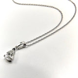 Signature Pear-Shaped Diamond Necklace with 18K Mount & 14K Gold Chain Necklace Kirsten's Corner