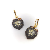 Victorian Floral Pique Earrings with 14K Gold & Silver Details Earrings Kirsten's Corner