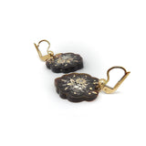 Victorian Floral Pique Earrings with 14K Gold & Silver Details Earrings Kirsten's Corner
